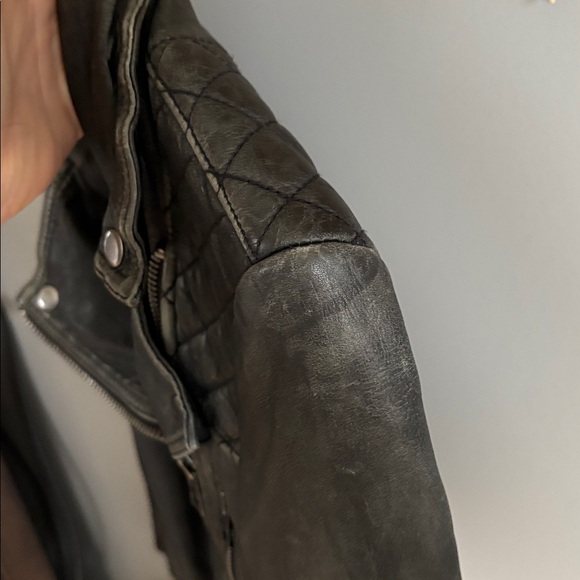 All saints leather jacket size 4 - Picture 6 of 8